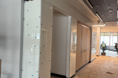 Davis project interior panels – CBE Glass commercial glass project, photo 1