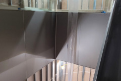 INOVA hospital panels and glass stair guards in Northern Virginia – CBE Glass commercial glass project, photo 7
