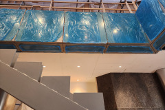 INOVA hospital panels and glass stair guards in Northern Virginia – CBE Glass commercial glass project, photo 32