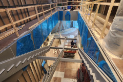 INOVA hospital panels and glass stair guards in Northern Virginia – CBE Glass commercial glass project, photo 42