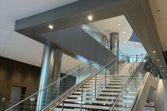 INOVA hospital panels and glass stair guards in Northern Virginia – CBE Glass commercial glass project, photo 46