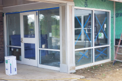 Retirement home entrances and windows in Beltsville, MD – CBE Glass commercial glass project, photo 1